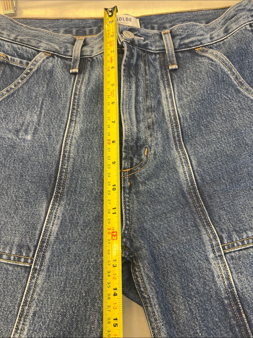 Men's Blue Panel-Detail Jeans - Picture 5 of 6